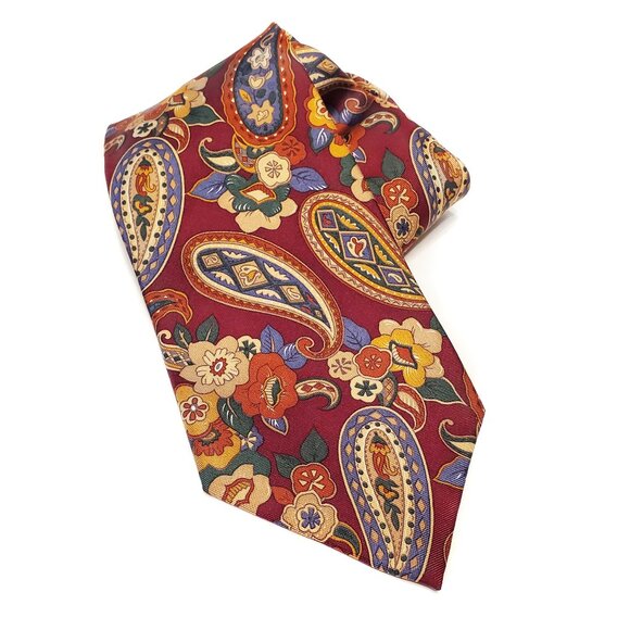 Liberty Of London Silk Paisley Floral Tie - Picture 1 of 4